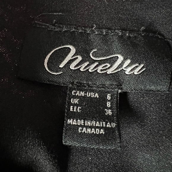 Fancy textured black top with subtle sparkles - Picture 3 of 6